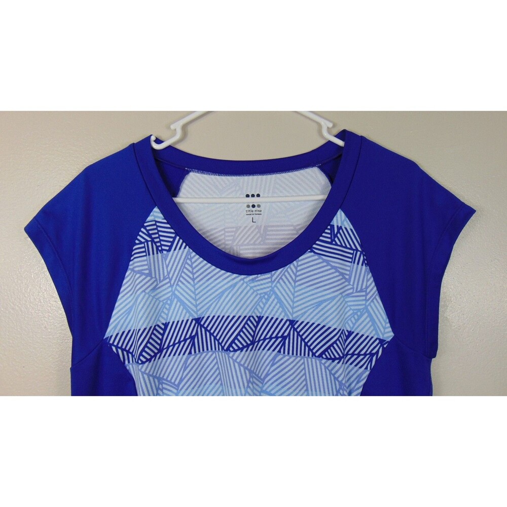 Title Nine Gidget 2.0 Dress Womens Size Large Athletic Blue Cap Sleeve Knee L - Picture 2 of 5